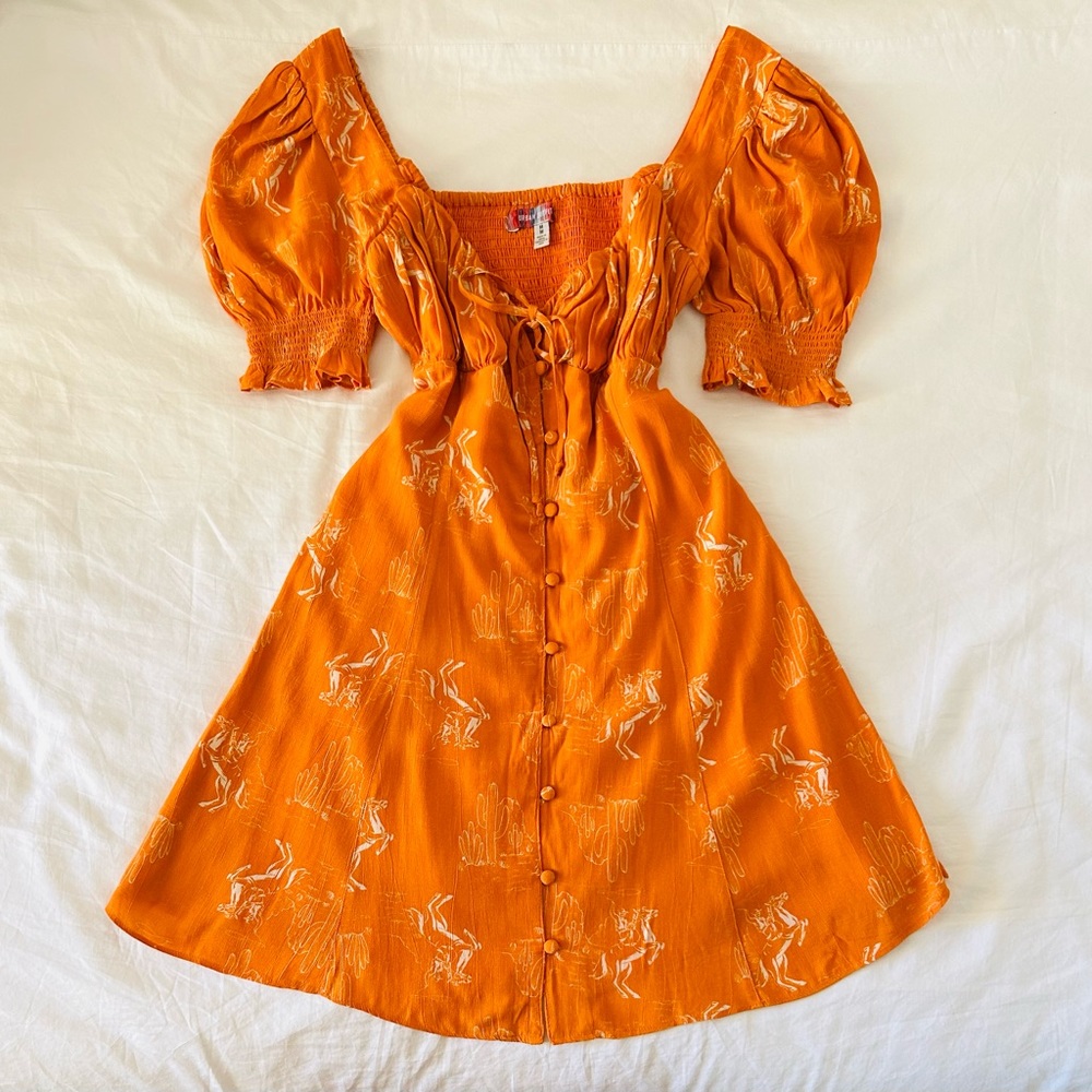Urban Outfitters Sunset Orange Mini Dress
